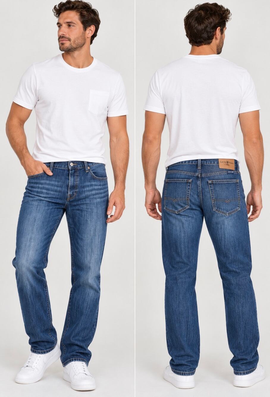 Lucky Brand 221 Original Straight Jeans Men’s 38x32 Blue Denim Classic Fit